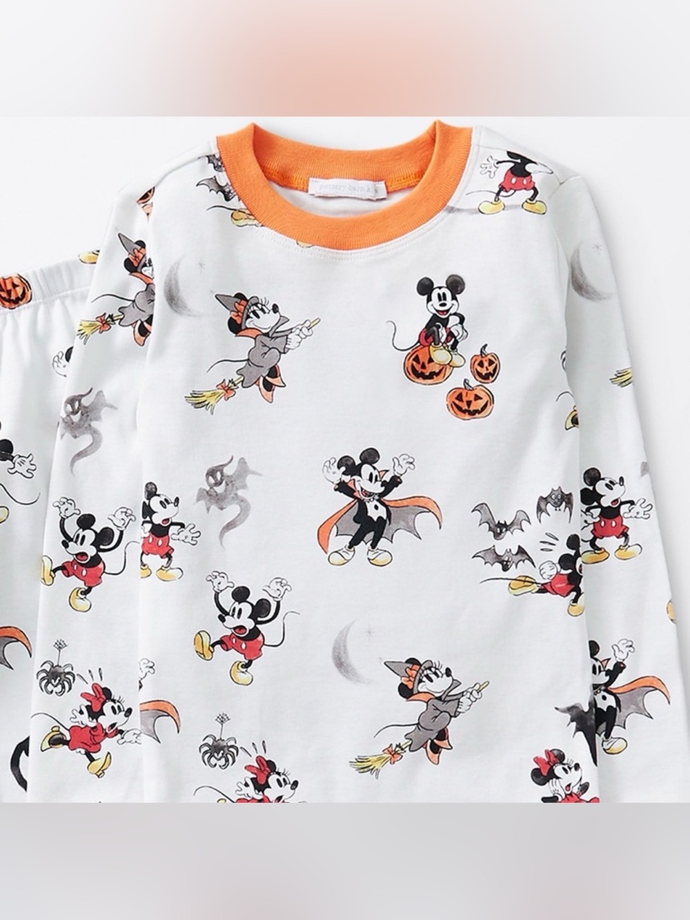 NWT PB Kids x Disney Mickey Mouse Halloween 100% Organic Cotton Pajama Set